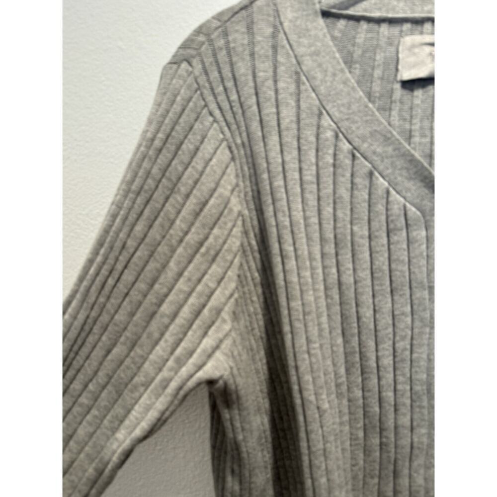 N’OR LABEL Japanese Brand‎ Gray Button Front Ribbed Cardigan - Picture 4 of 6